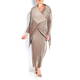 MASHIAH DRESS AND JACKET, SATIN PLISSE