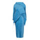 MASHIAH DRESS AND JACKET, PALE BLUE SATIN PLISSE