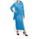 MASHIAH DRESS AND JACKET, PALE BLUE SATIN PLISSE