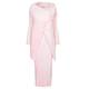 MASHIAH PALE PINK PLEATED DRESS + JACKET 