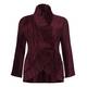 MASHIAH BURGUNDY PLEATED CREPE COCKTAIL JACKET