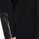 ELENA MIRO FAUX LEATHER PANEL TWINSET BLACK