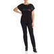 ELENA MIRO FAUX LEATHER PANEL TWINSET BLACK