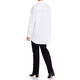 ELENA MIRO BOX PLEAT COTTON POPLIN SHIRT WHITE