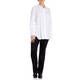 ELENA MIRO BOX PLEAT COTTON POPLIN SHIRT WHITE