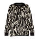 ELENA MIRO ZEBRA PRINT SWEATER