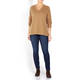 ELENA MIRO WOOL AND CASHMERE BLEND SWEATER CAMEL