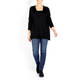 ELENA MIRO BLACK SWEATER WITH DIAMANTE DETAIL 