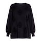 ELENA MIRO FLEUR DE LIS SWEATER BLACK 