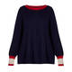 ELENA MIRO PURE WOOL SWEATER NAVY