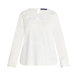 ELENA MIRO WOOL BLEND SWEATER WHITE - Plus Size Collection