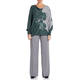 ELENA MIRO INTARSIA SWEATER GREEN AND GREY