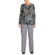 ELENA MIRO FLORAL PRINT SWEATER GREEN