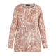 ELENA MIRO FLORAL PRINT SWEATER TAUPE