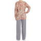ELENA MIRO FLORAL PRINT SWEATER TAUPE