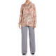 ELENA MIRO FLORAL PRINT SWEATER TAUPE