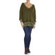 ELENA MIRO SWEATER AND CAMISOLE SET KHAKI