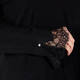 ELENA MIRO LACE CUFF SWEATER BLACK