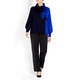 ELENA MIRO INTARSIA SWEATER OPTIONAL COWL