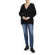 ELENA MIRO JEWEL BUTTON CARDIGAN BLACK