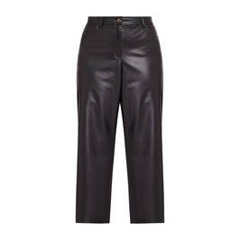 ELENA MIRO FAUX-LEATHER CULOTTE BLACK - Plus Size Collection