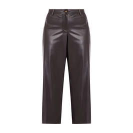 ELENA MIRO FAUX-LEATHER CULOTTE BROWN - Plus Size Collection