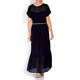 ELENA MIRO LONG GEORGETTE DRESS BLACK