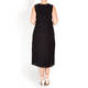 ELENA MIRO COTTON POPLIN BRODERIE ANGLAISE DRESS BLACK