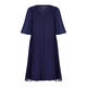 ELENA MIRO GEORGETTE DRESS AND SCARF NAVY
