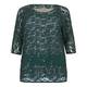 ELENA MIRO GREEN LACE TUNIC WITH SEQUINS