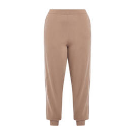 ELENA MIRO KNITTED TROUSERS CAMEL - Plus Size Collection