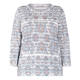 ELENA MIRO PAISLEY PRINT KNITTED TUNIC BLUE 