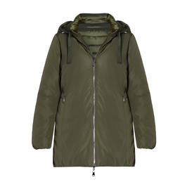 ELENA MIRO REVERSIBLE PUFFER KHAKI - Plus Size Collection