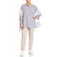 ELENA MIRO STRIPE AND LACE TUNIC