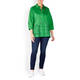 ELENA MIRO BRODERIE COTTON POPLIN SHIRT EMERALD