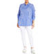 ELENA MIRO COTTON EMBROIDERED SHIRT SOFT BLUE