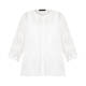 ELENA MIRO BRODERIE ANGLAISE SHIRT WHITE
