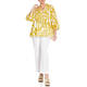 ELENA MIRO PURE COTTON SHIRT YELLOW 