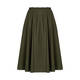 ELENA MIRO ELASTICATED WAIST COTTON SKIRT KHAKI