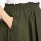 ELENA MIRO ELASTICATED WAIST COTTON SKIRT KHAKI