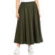 ELENA MIRO ELASTICATED WAIST COTTON SKIRT KHAKI