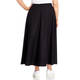 ELENA MIRO ELASTICATED WAIST COTTON SKIRT BLACK