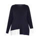 Elena Miro Fine Knit V-neck Sweater Navy