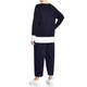 Elena Miro Fine Knit V-neck Sweater Navy