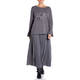 Elena Miro PLEATED MAXI SKIRT GREY