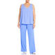 ELENA MIRO V-NECK VEST SOFT BLUE