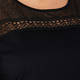 ELENA MIRO LACE INSERT TOP BLACK