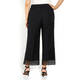 ELENA MIRO LACE HEM TROUSERS BLACK