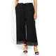 ELENA MIRO LACE HEM TROUSERS BLACK