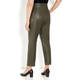ELENA MIRO FAUX-LEATHER TROUSERS MILITARY GREEN